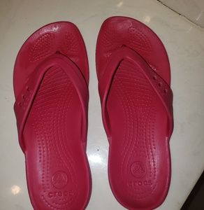 Hot Pink Sandals Crocs size W 8